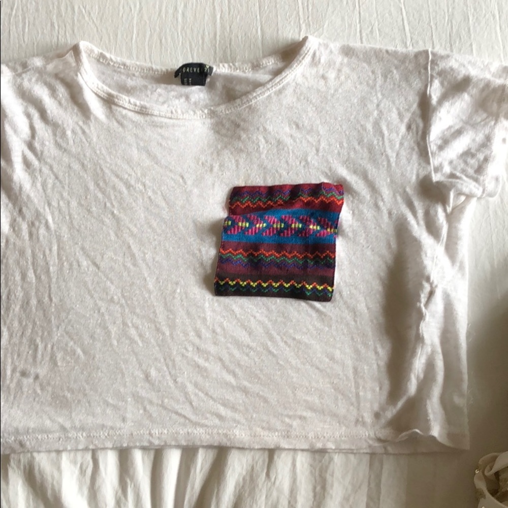 White see-through crop top